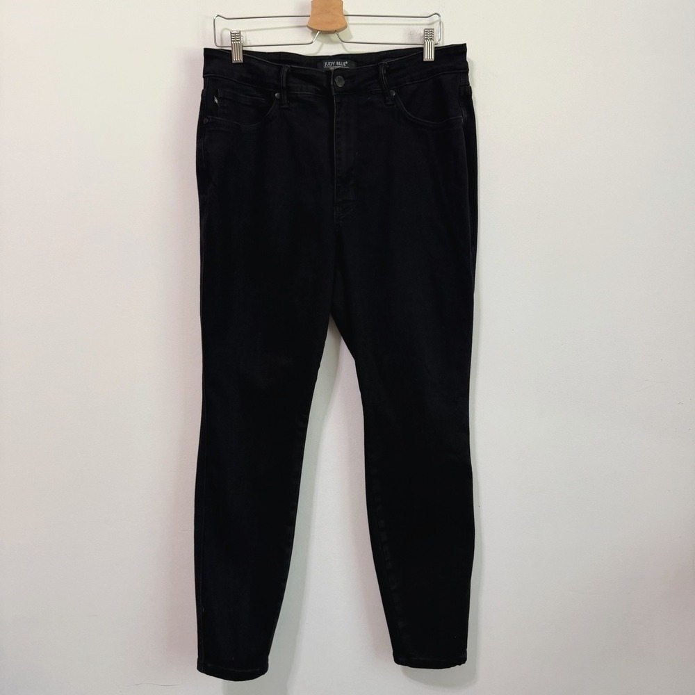 Judy Blue Skinny Fit Jeans 16W Plus Black Stretch High Rise 33x28 Trendy Casual